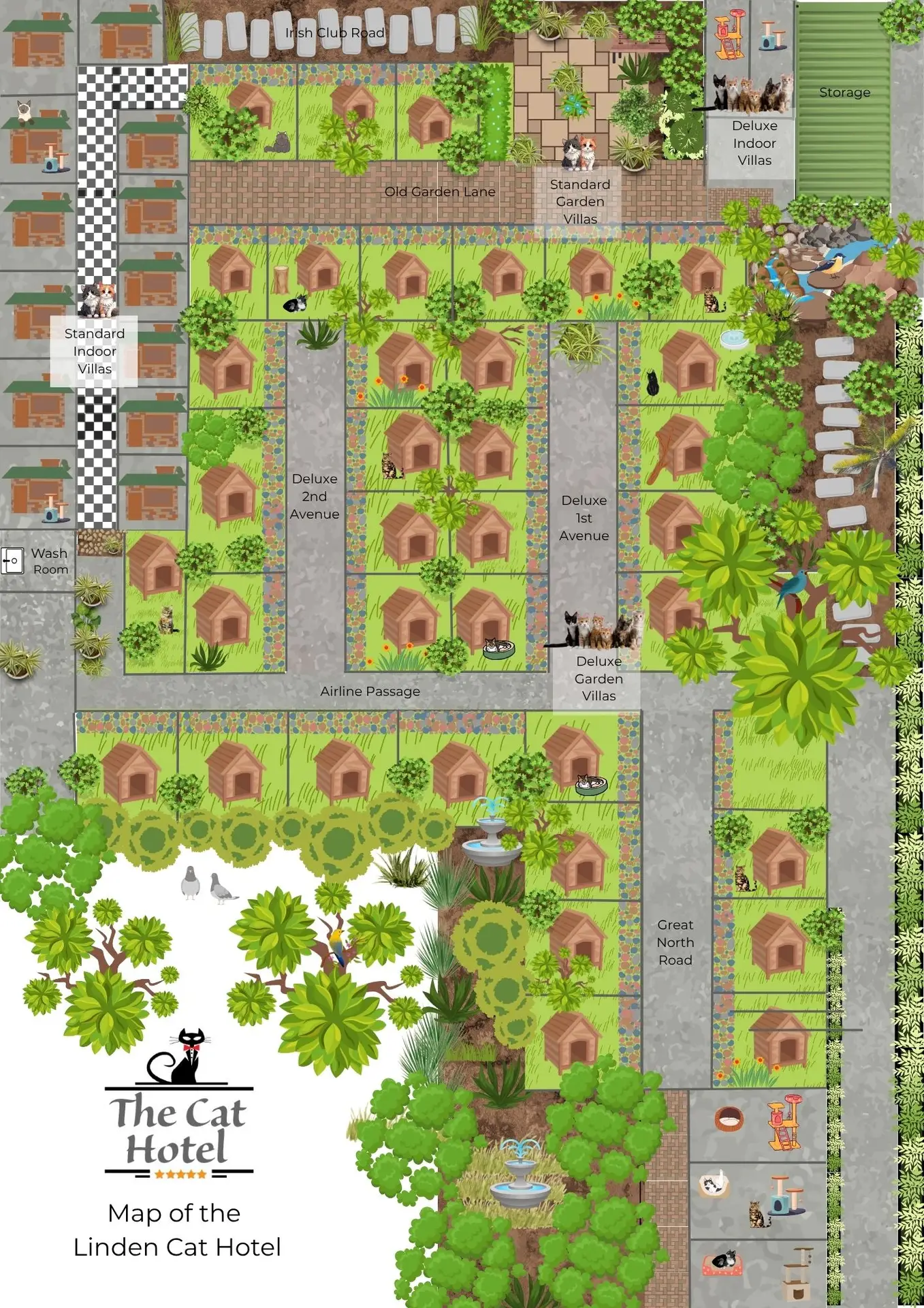 The Cat Hotel map